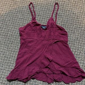 American Eagle Outfitters Deep Red Tank Top